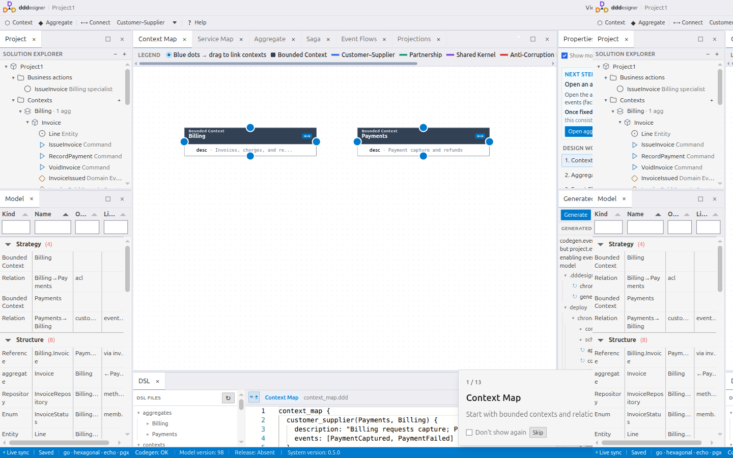 Context Map in DDDesigner